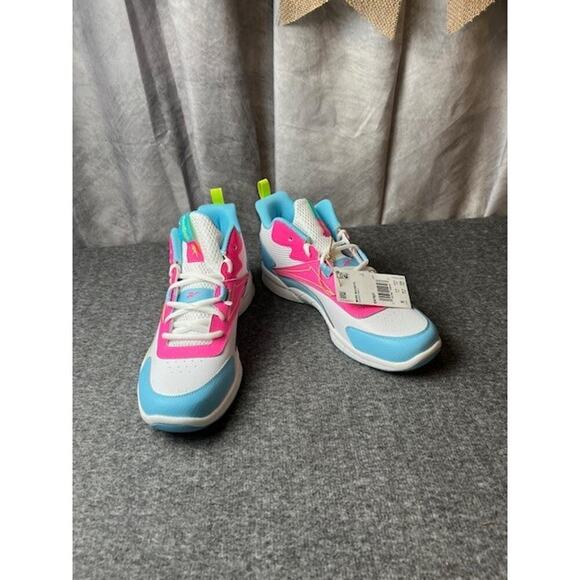 Reebok More Buckets Kids Girls Size 5 Multicolor Athletic Lace Up Ankle Sneakers - Picture 5 of 8